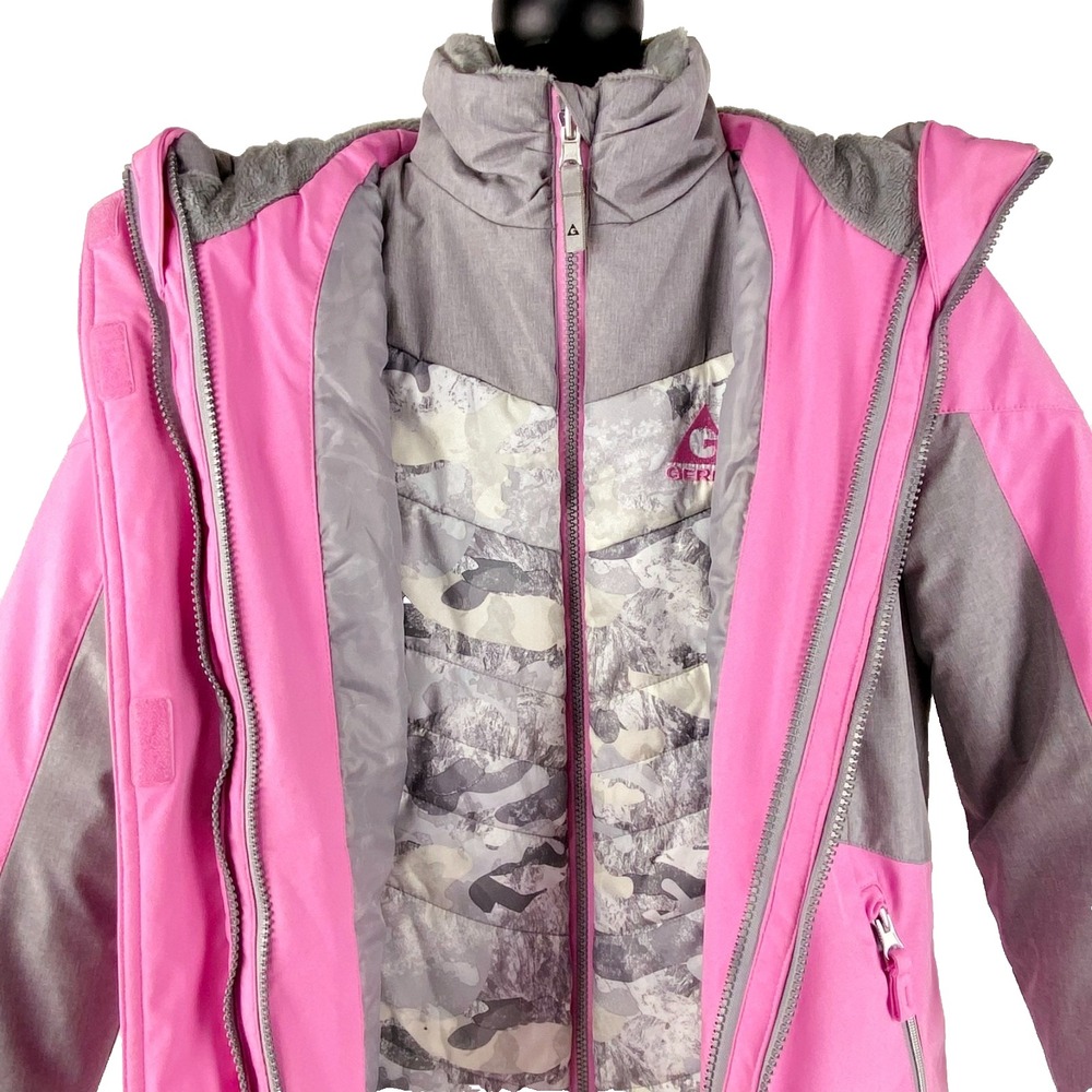 Gerry Winter Coat Girls 10 / 12 TWO Jackets Wind & Water Resistant Inner Fleece - Picture 5 of 16